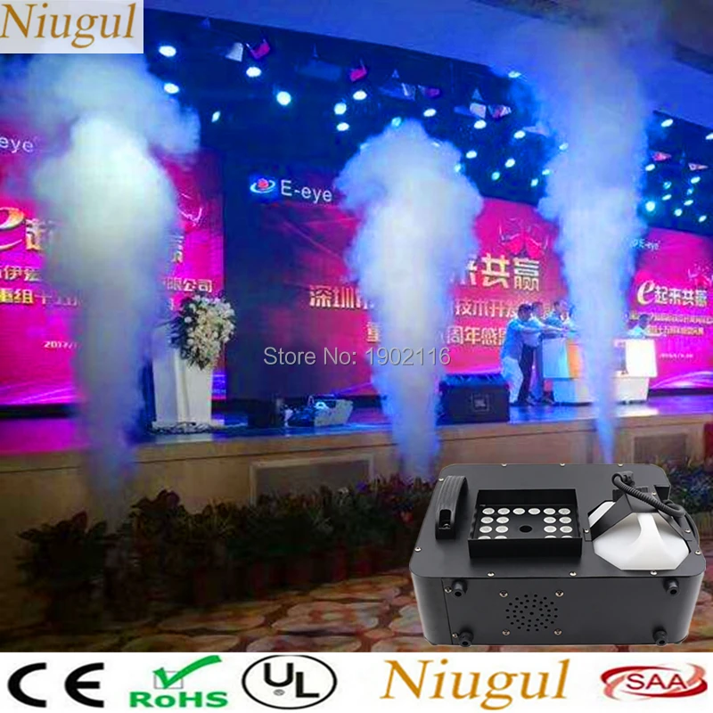 

LED 1500W Fog Machine/Disco DJ Vertical Smoke Machine With 24X9W RGB 3IN1 LED Lights/DMX 1500W Fogger For Bar Wedding Home Party