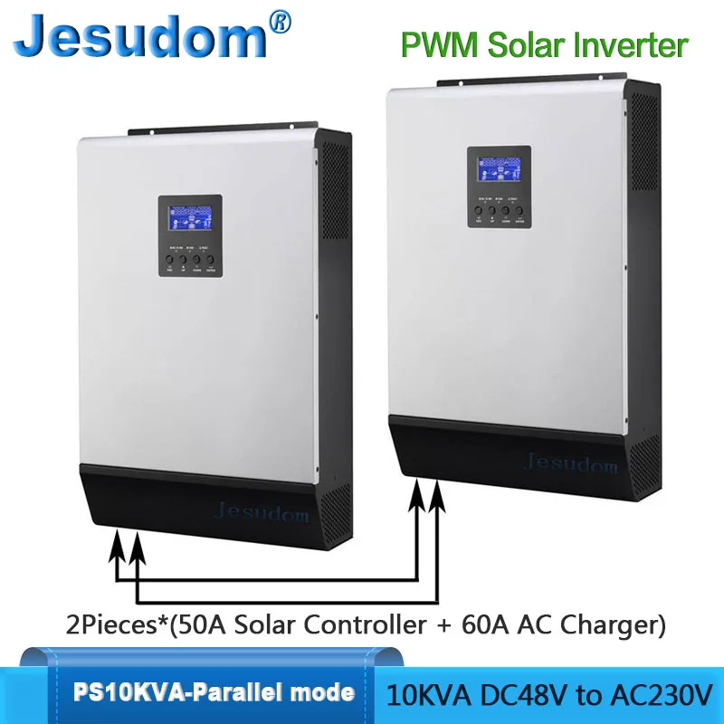 

PWM Solar Inverter 10KVA/8KW Built-in 2* 48V50A PWM Solar Charge Controller with 60A AC Charger