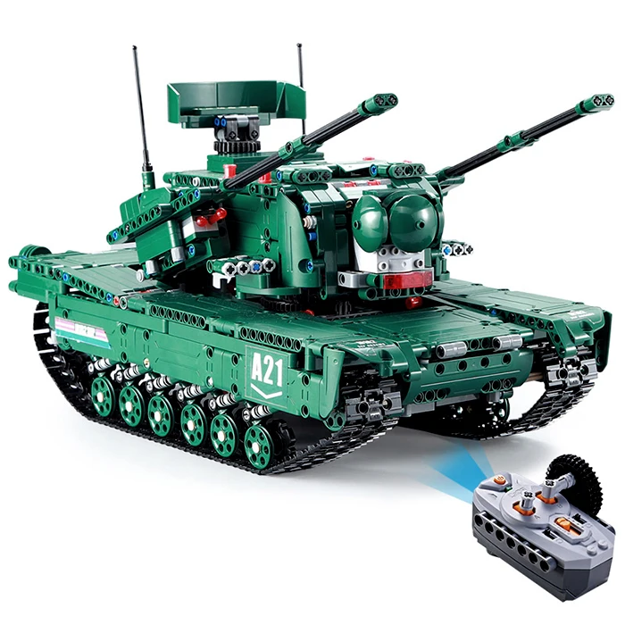 

2019 New RC Blocks Tank Creative Toy Learning 2.4G 4 Channels Remote Control Car Element Building Blocks Toy Gifts for Kids