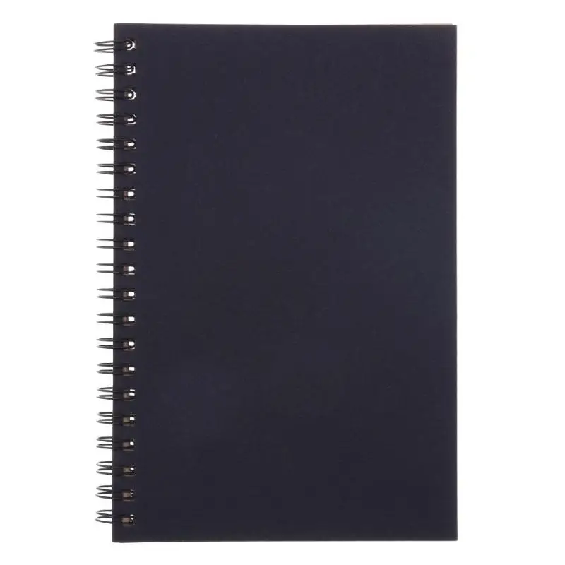 Черная Обложка Dot Sketchbook спиральная тетрадь для дневника школьные канцелярские принадлежности