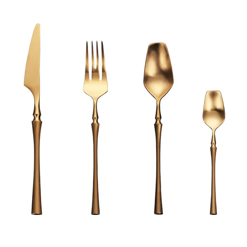 

Stainless Steel Cutlery Set Gold Dinnerware Set Western Food Cutlery Tableware Dinnerware