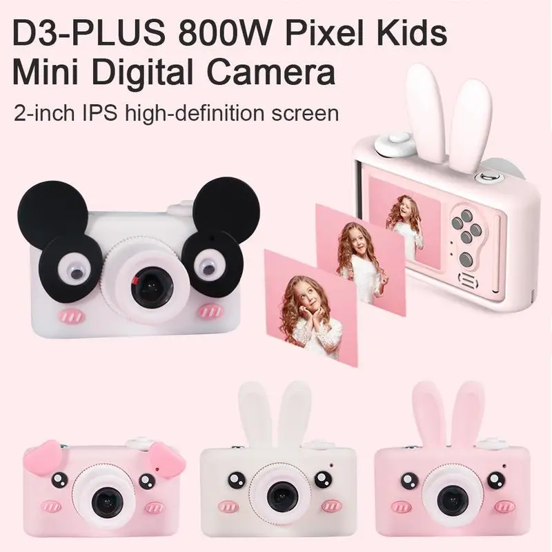 

D3-PLUS 800W Pixel Kids Mini Digital Camera Small SLR Camera Face Smile Recognition Focus Auto Focus Flash Fill Light