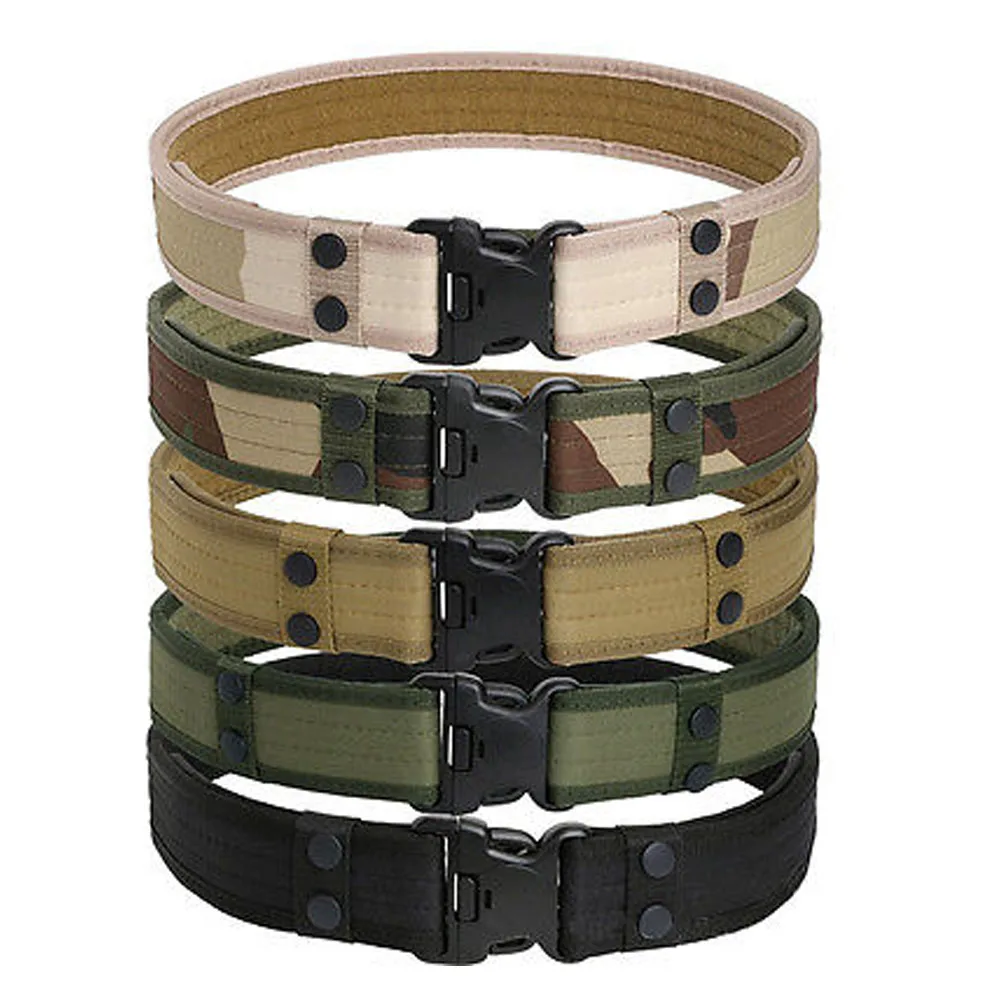 

Army Style Combat Belt Quick Release Men Waistband Outdoor Hunting Accessory