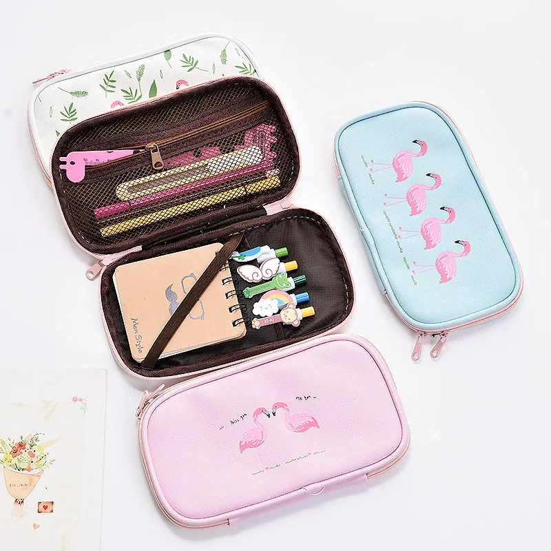 Gato Kawaii Lona Escola Caixa de Lápis Caneta Bolsa de Lona Penal para Meninos das Meninas Bonito Grande Caixa de Papelaria Pencilcase Penalidades Bts Ferramenta 4 grande pencilcase penalidades caixa de papelaria bts ferramenta