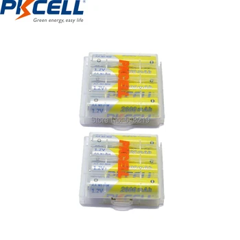 

8pcs PKCELL Battery NIMH AA 2600Mah 1.2V 2A Ni-Mh aa Rechargeable Batteries AA Bateria Baterias + 2pcs Battery Hold Case Boxes