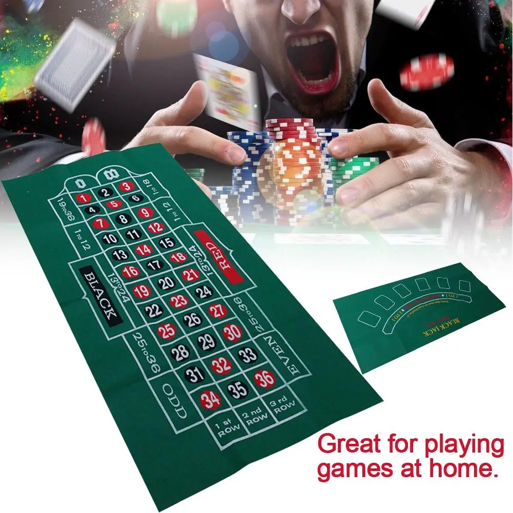 

Double-sided Pattern Game Table Felt Non-woven Cloth Waterproof Table Mat Blackjack Roulette Tablecloth Casino Game Layout