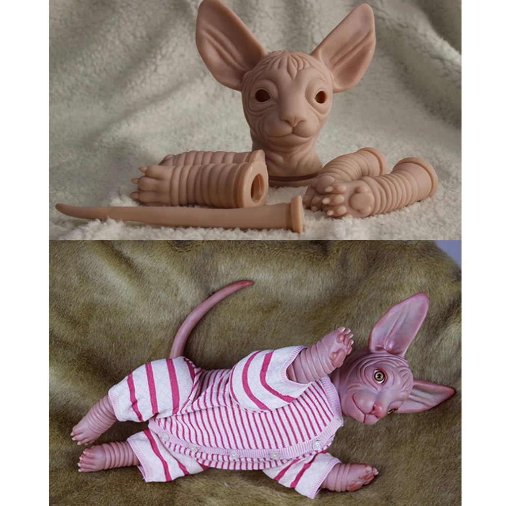 

Real Looking 18inch Reborn Kits Sphynx Cat Limb Mold Unpainted DIY Handwork