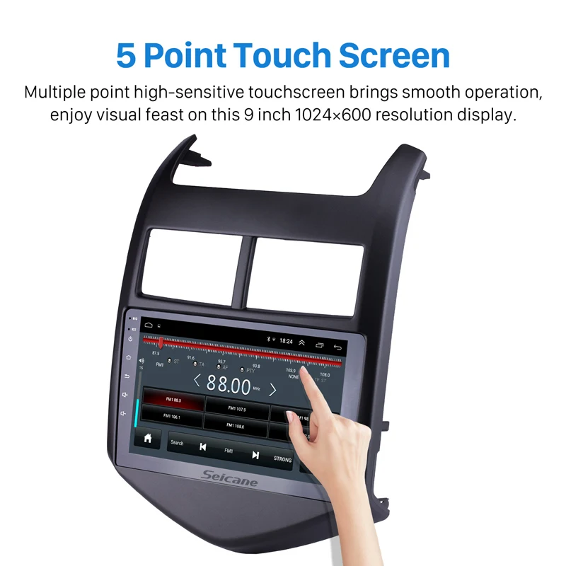 Excellent Seicane Android 8.1 Radio GPS Navigation System for 2010 2011 2012 2013 Chevy Chevrolet AVEO Bluetooth Touch Screen Radio 3G 1