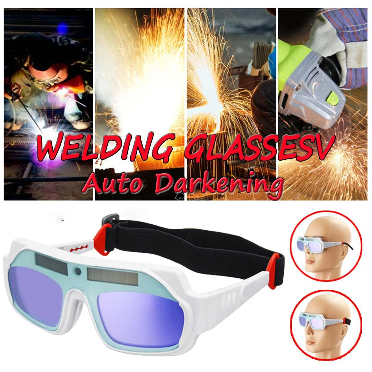 Солнечные защитные очки сварочные пайки очки солнцезащитные очки Регулируемые ультрафиолетовые защитные рабочие шлемы