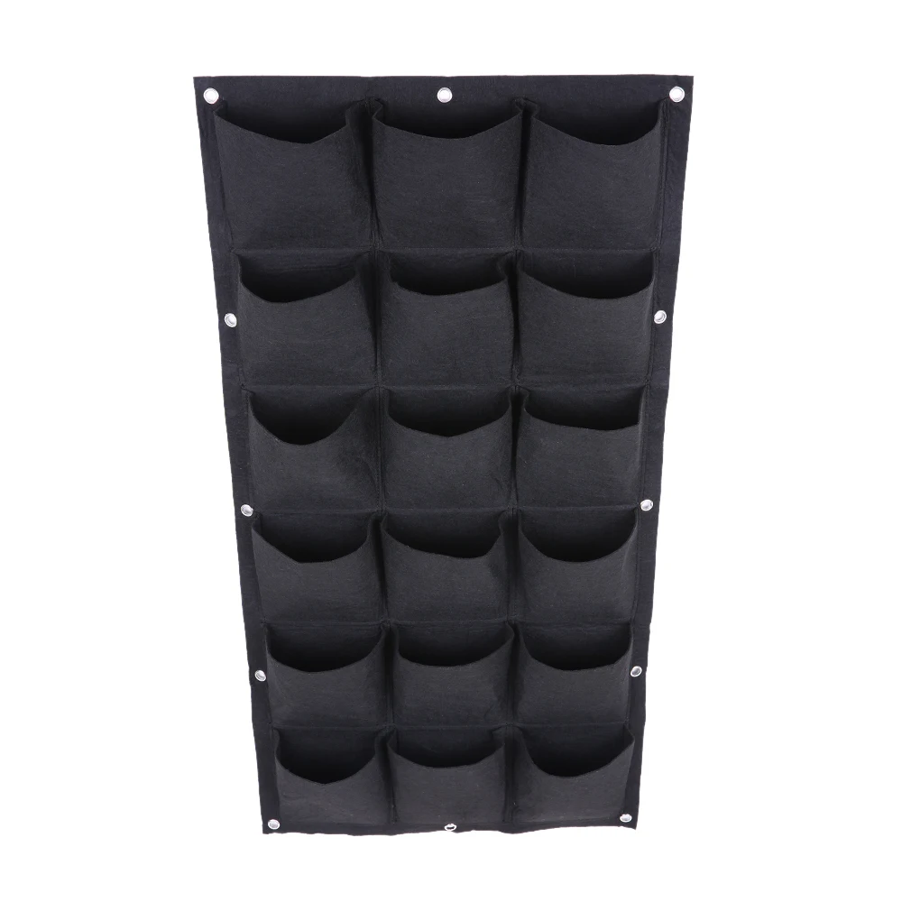 

Green Wall 18 Pockets Planting Bag Pocket Vertical Wall Planter Garden Balcony Plant Grow Bag Gardening Accessory