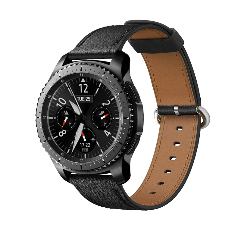 

Newest For Samsung Galaxy Watch 46mm Genuine Leather Watch Strap Band For Samsung Gear S3 Claaaic Frontier 22mm Watchband