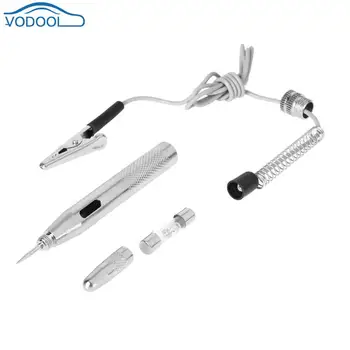 

VODOOL Voltage Tester Pen 6V-24V Auto Car Motorcycle Circuit Voltage Tester For Break Lights Back-up Lamp Test Copper Pencil