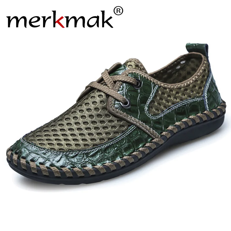 

merkmak Breathable Men's Casual Shoes Summer Shoes 2019 Fashion Breathable Mesh Shoes Zapatos Hombre Plus Size 38-48 Footwear