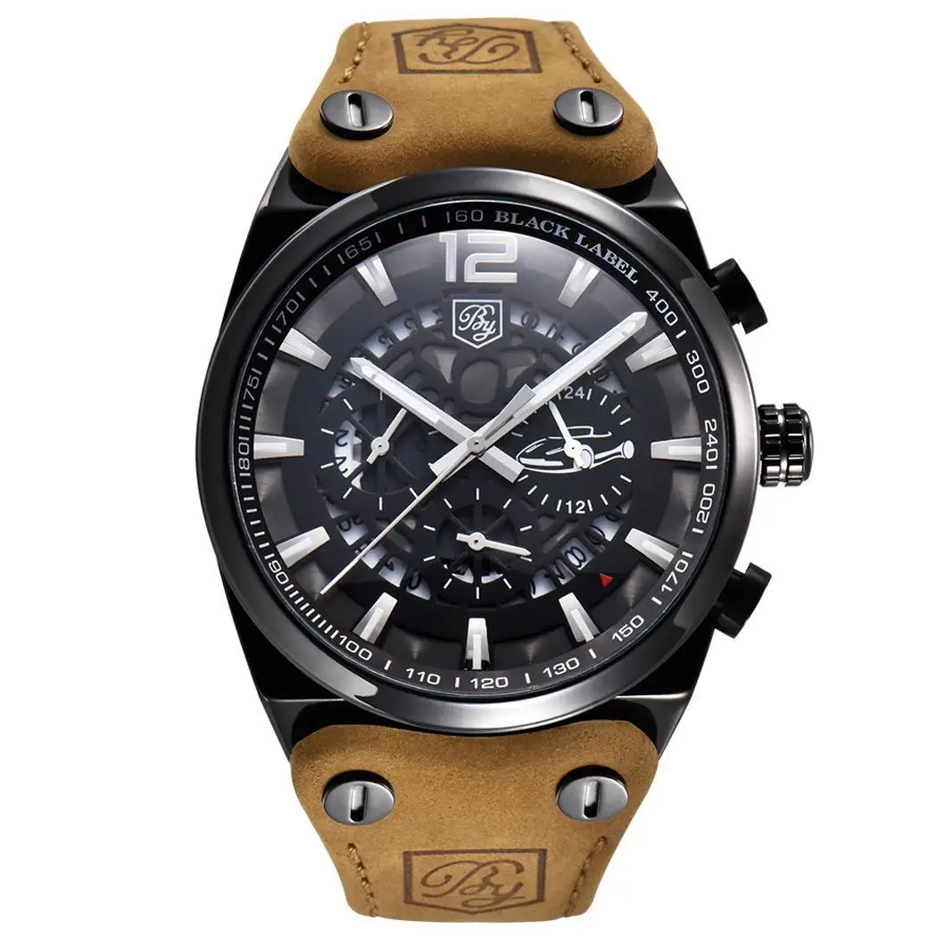 

Men Fashion Casual Multifunctional Round Dial Quartz Luminous, Calendar, Hours/Minutes/Seconds Wrist Watch