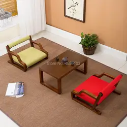 Новый японский стул из массива дерева и комнаты стул ткани бытовой Досуг чайный стол и стул комбинация балкон плавающее окно