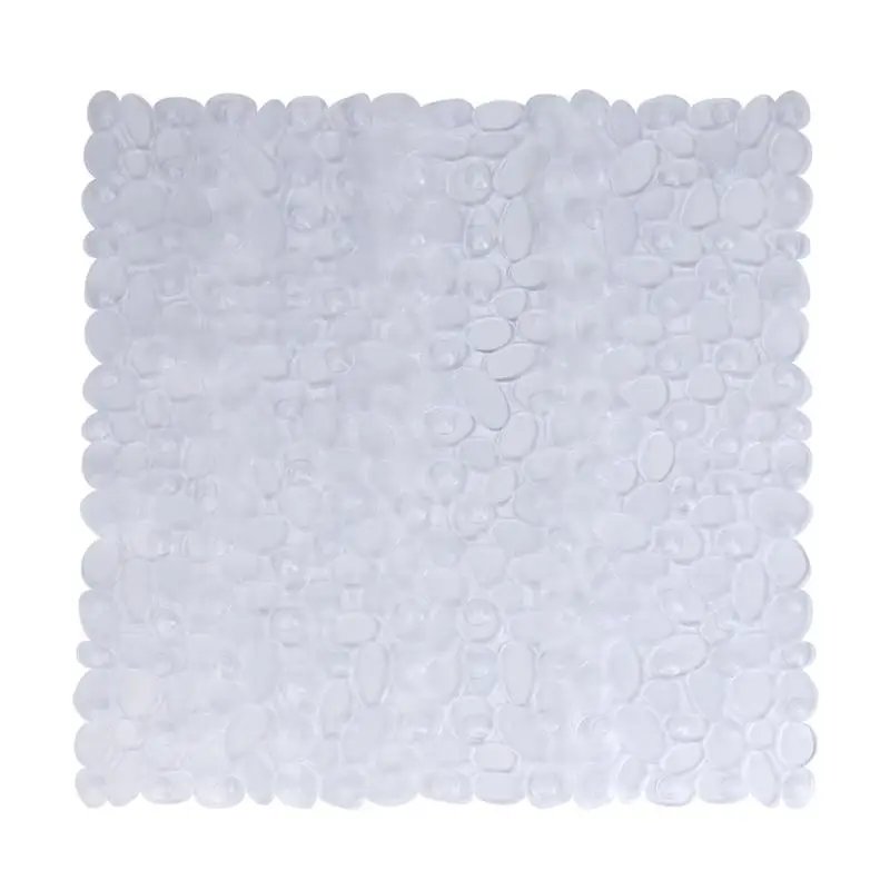 Противоскользящий коврик для ванной квадратная булыжница защитные коврики для ванной и душа ПВХ Антибактериальный Противоскользящий коврик(прозрачный