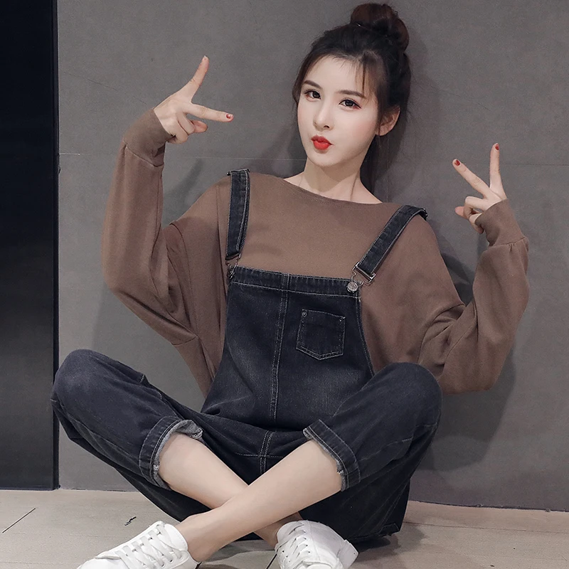 dark grey overalls