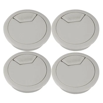 

Promotion! 4 Pcs 53mm Drill Hole Plastic Home Computer Desk Cable Cord Grommets