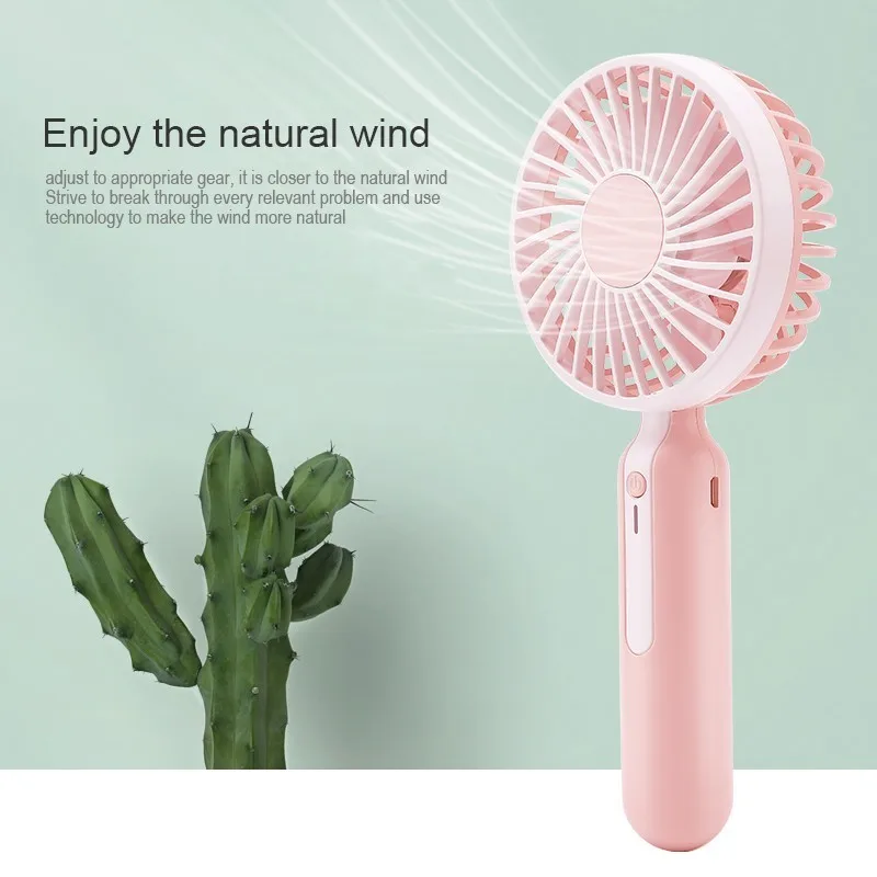 

Mini Fan 1200mah Rechargeable Usb Fan Portable Handheld Fan 3-speed Mini Usb Handy Small candy color Usb Cooling Fan Cooler