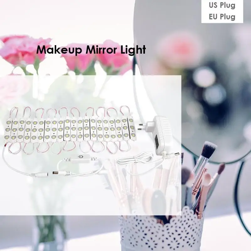 

60 LED Makeup Mirror Lights P67 Touch Dimmable Vanity Bulb Lamp