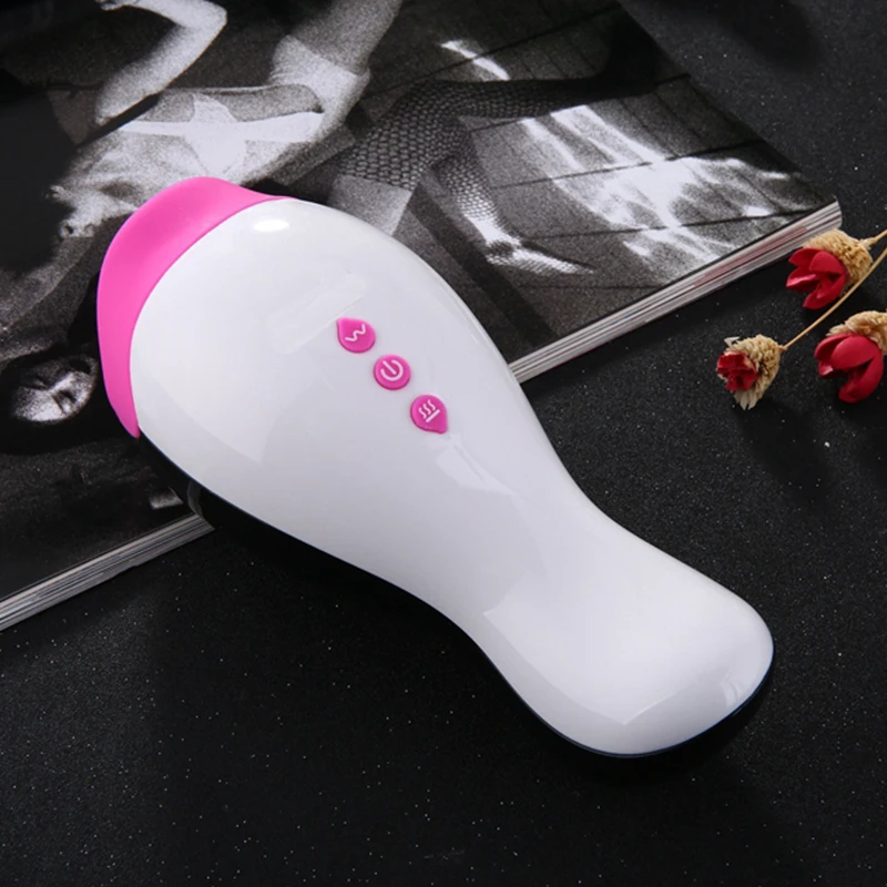 Man Sex Sucking Aircraft Cup Smart Inteligent Heating Vibrating Masturbator Male Penis Enlarger Lasting Erection Exerciser O2