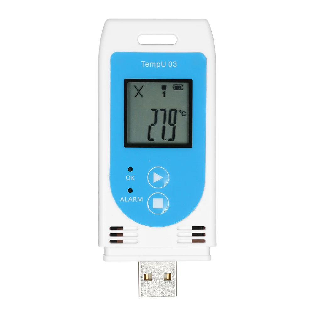 

USB Temperature Humidity Data Logger Reusable RH TEMP Datalogger Recorder Humiture Recording Meter with 12,000 Record Capacity