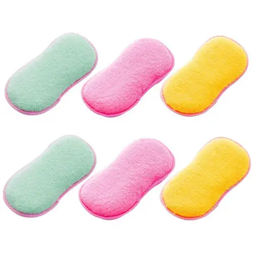

Solid Home Kitchen Cleaning Washing Scouring Pads Double Sided Antibacterial Scrubbing Sponges