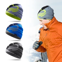 Вязаная спортивная шапка, ветрозащитная вязаная шапочка для бега, шапка для велоспорта, антибактериальные дышащие спортивные мужские и женские зимние шапки