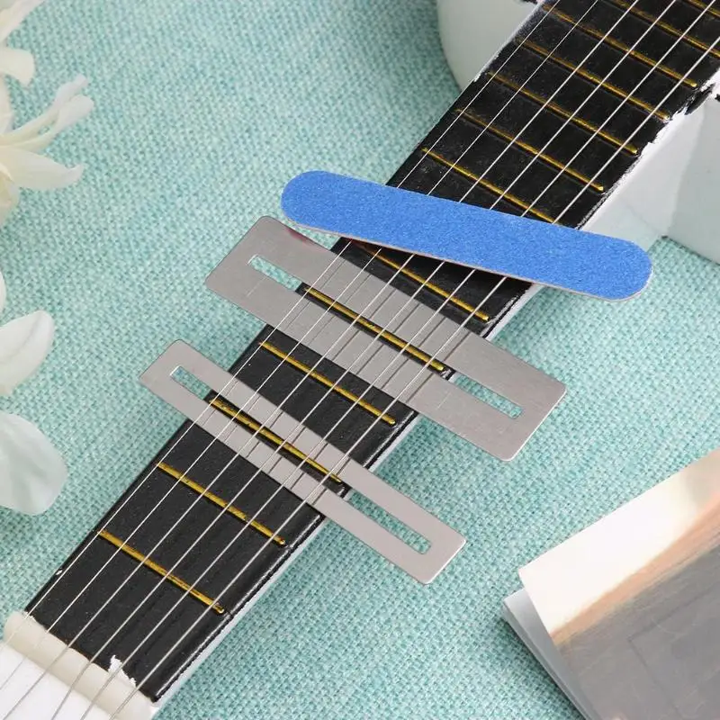 

Guitar Fret Repairing Tool Set Stainless Steel Fretboard Guard Protector & Fretwire File Sanding Cleaning Polish Luthier Tool