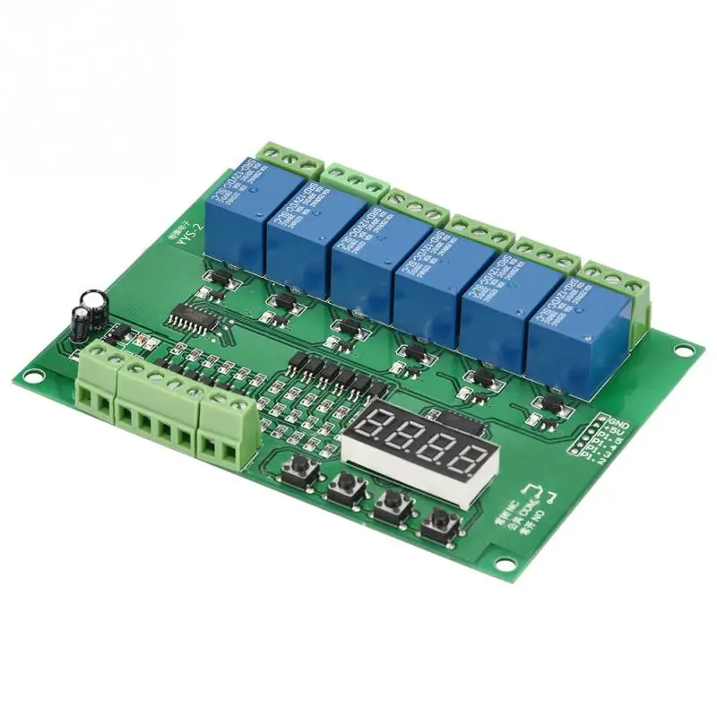 

YYS-2 6-Channel Programmable Relay Module Delay Self-locking Jog Interlock Switch