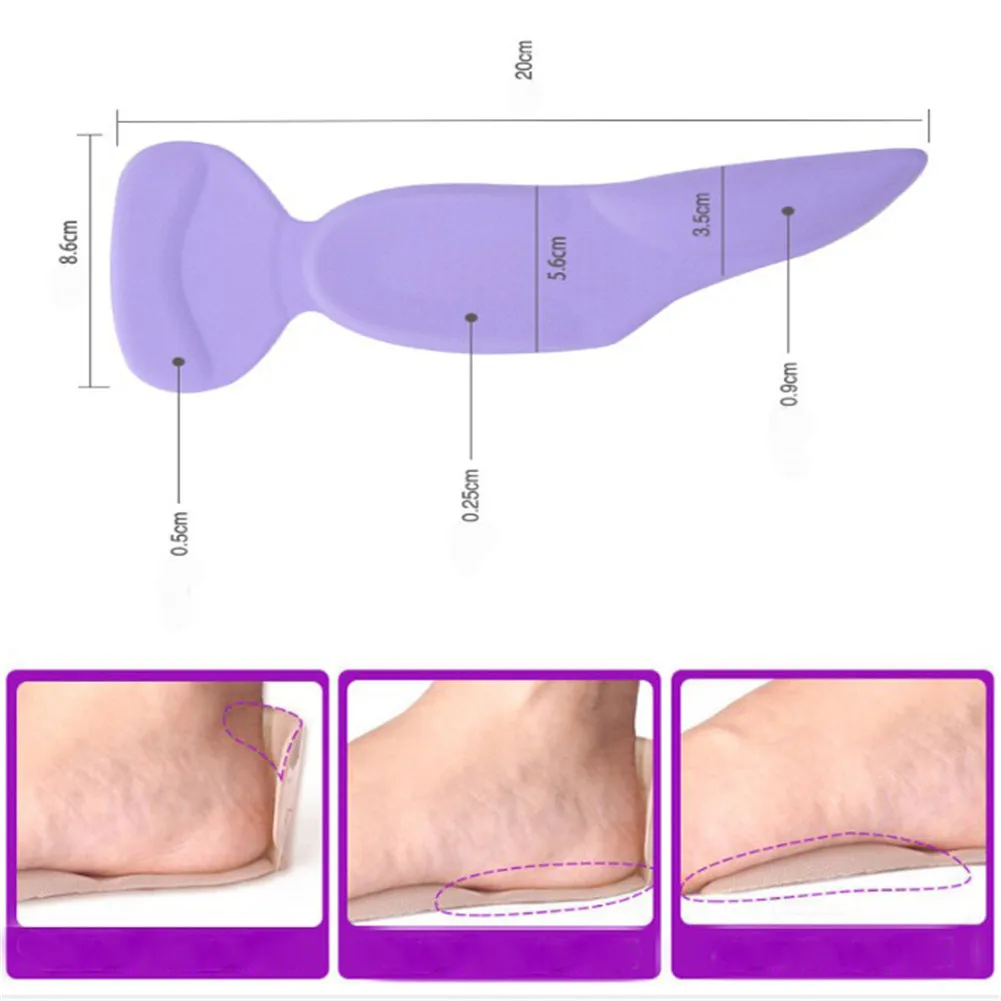 High Heels Grips Inserts Silicone Liner Arch Support Heel Protector Shoes Pads Orthotic White Insoles Fashion Shoe Accessories