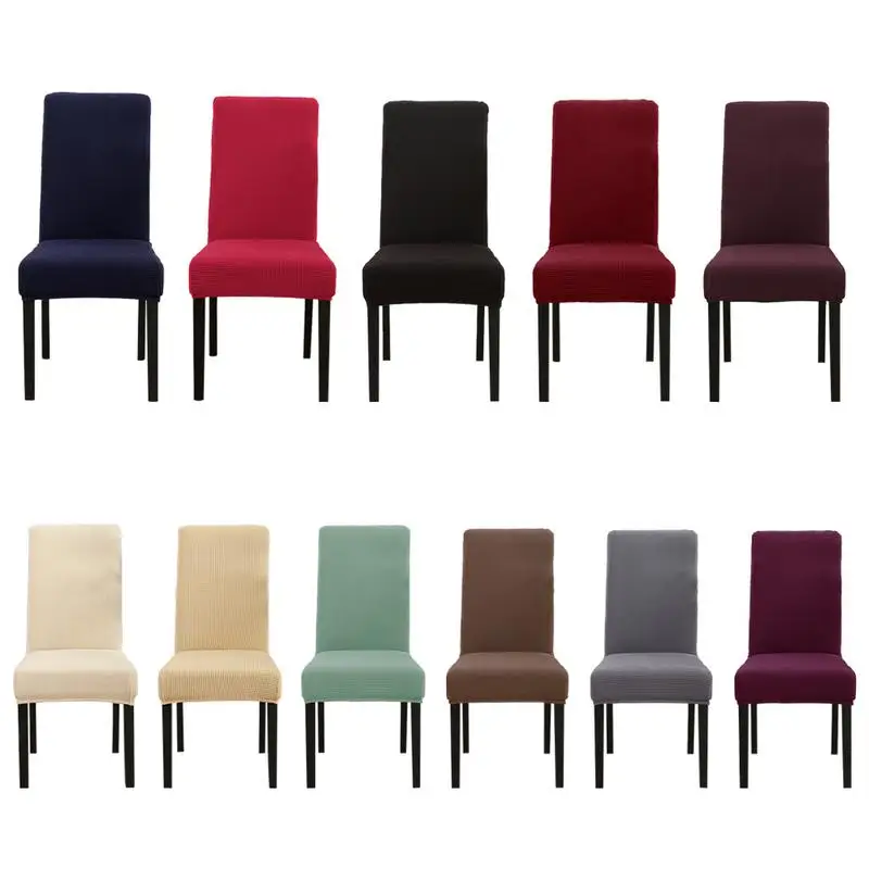 

Knitted Thickened Elastic Chair Cover Large Slanting Europe Style Chair Cover Pad Polyester Fiber Striped Jacquard Chair Covers