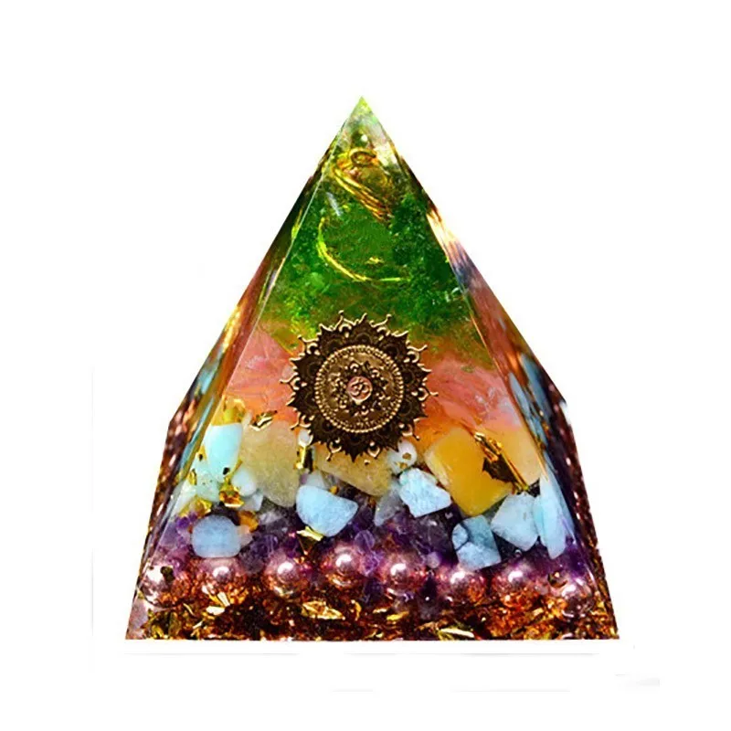 Orgonite Ариэль аура Хрустальная пирамида Анахата чакры прозрачное ювелирное