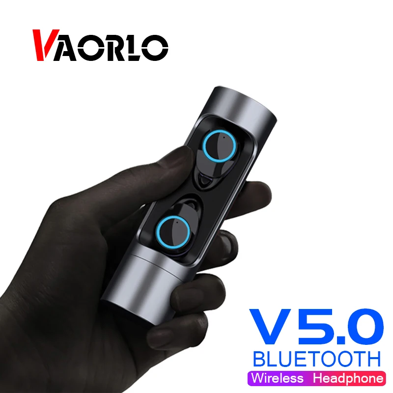 

New TWS Bluetooth Earphone 5.0 In-Ear Touch Control TWS Wireless Earbud True Stereo Headset Mini Twins Earpiece With Power Bank