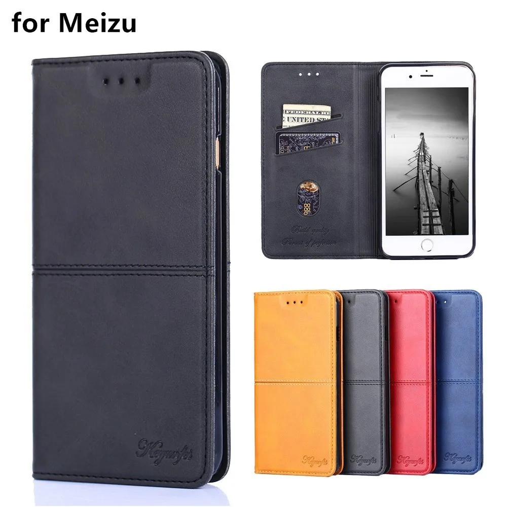 

for Meizu M2 M3s M3 Mini M5 M6 M6S M8 Lite Note 9 case Luxury Leather Flip cover Stand Card Slot magnets Business style Cases