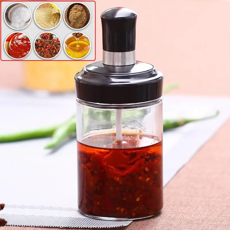 Glass Spices Jars/Bottles Airtight Food Storage Container Seasoning Cans Beautiful Kitchen Spice Jar
