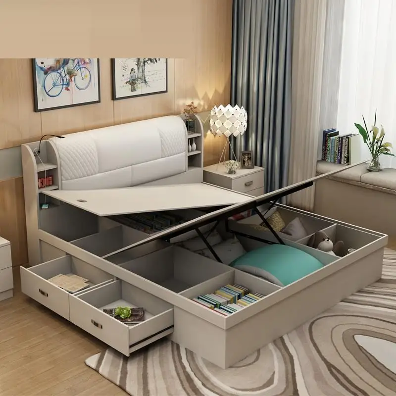 Meble مربع مضاءة الشقي Mobili لكل La كازا Mobilya Bett Matrimonio Recamaras الاطفال مجموعة Mueble غرفة نوم الأثاث كاما Moderna السرير