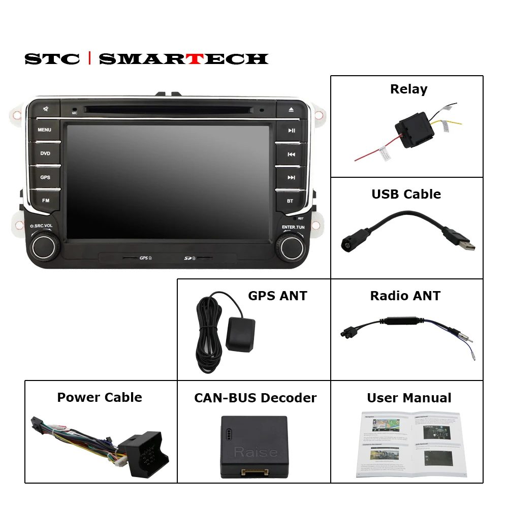 Продажа SMARTECH 2din 2G ram Android автомобильный мультимедийный плеер Автомобильная стерео радио система для VW Volkswagen Passat POLO GOLF Jetta с CAN BUS
