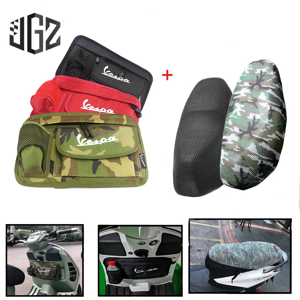 

Motorcycle Universal Nylon Storage Bag Luggage Bags With Seat Cover For All VESPA Scooter Piaggio GTS GTV LX LXV Scarabeo Sprint