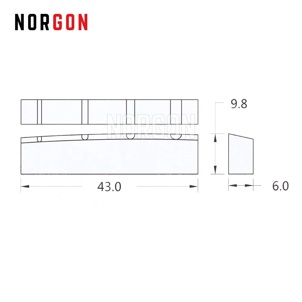 2 قطعة Norgon البلاستيك باس الجوز 4-سلسلة آلات موسيقية العلوي الغيتار جسر NUT03 استبدال أجزاء و اكسسوارات