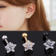 Модные CZ кристалл звезда мини серьги-гвоздики с кристаллами вечерние серьги унисекс пирсинг ювелирные изделия Прямая поставка