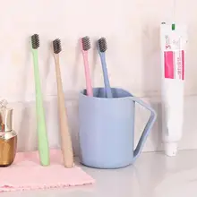 New10pcs Портативный пшеничной соломы взрослые зубные щетки с мягкой щетиной для жениха бамбуковая зубная щетка из древесного угля путешествия Семья Зубная щётка es уход за зубами зубная щетка