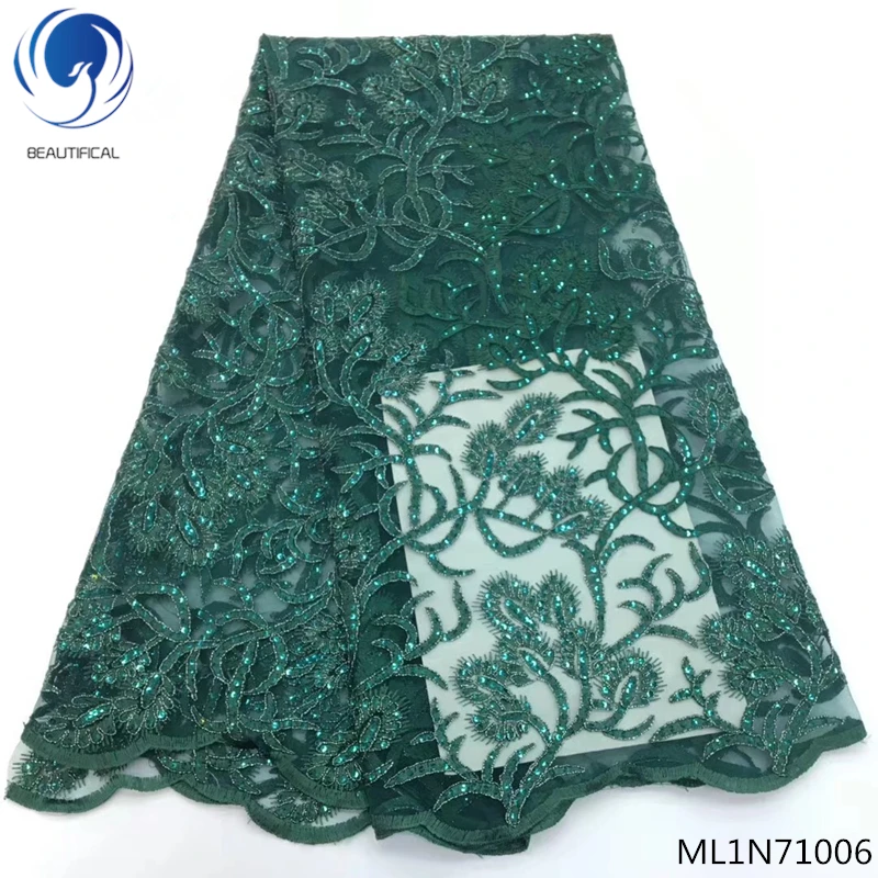 

Beautifical net lace fabrics with stones african tulle lace fabrics with shiny sequins 2019 fabrics dress 5yards/lot ML1N710