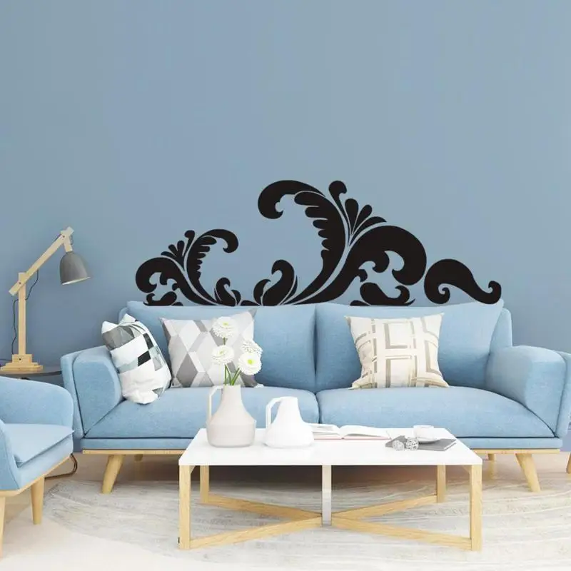 1pc Black Flower Wall Sticker PVC Removable Oil proof DIY Wall Sticker