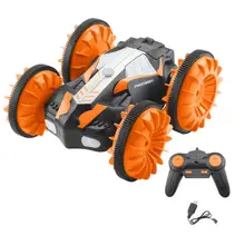 Четырехколесный привод амфибия gps-трекер трюк автомобиль 2,4 г водонепроницаемый двухсторонний Танк игрушечный автомобиль