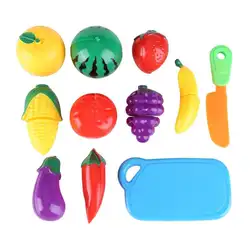 Забавные Монтессори кухонные игрушки еда фрукты овощи Cut обучение Развивающие игрушки игрушечный миксер играть игрушки для детей Подарки