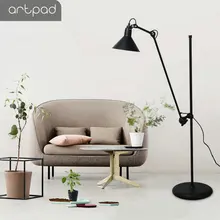 Artpad Американский телескоп промышленная Напольная Лампа для гостиной офиса кабинета Железный вверх вниз светодиодный регулируемый черный напольный светильник
