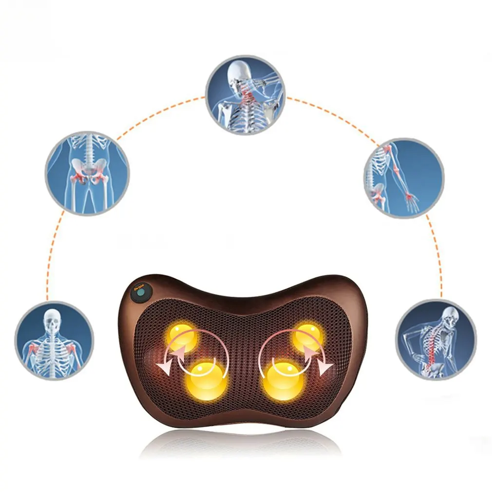 Автомобиль Электрический нагрев разминание расслабить шеи плечо боль в спине тела спа глубокий массаж подушка Массажер устройство ЕС Plug