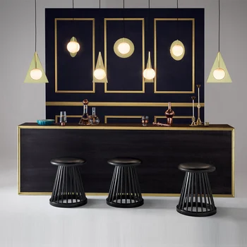 

Golden Color Led Pendant Lights Glass Ball HangLamp Restaurant Luminaire Pendant Lamp Suspension Kitchen Fixtures Luminaria