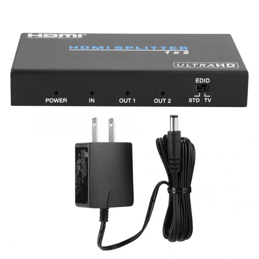 

HDMI2.0 Splitter UHD 4Kx2K/60HZ HDCP2.2/1.4 DVI 1.0 3D HDMI Splitter For STB DVD HD-Player audio converter